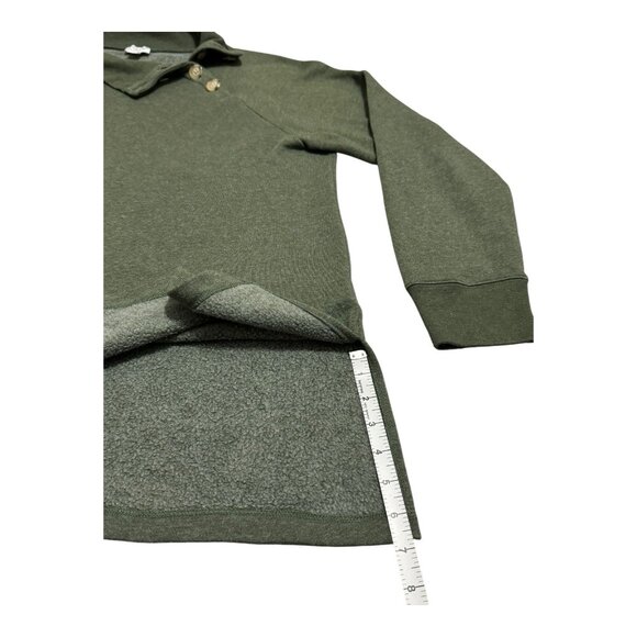 J.Crew Shawl Collar Pullover Green Fleece Lined Sweatshirt Men’s Large - Picture 8 of 10